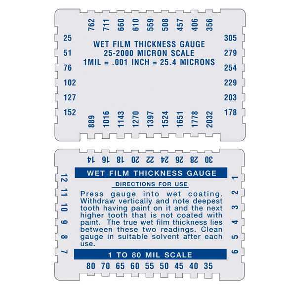 Calling Card Wet Film Thickness Gauge