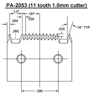 PA-2053 (11 tooth 1.0mm) Blade