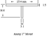 Specimen Mounts for Amray 1000/1200 with 1" table diam. Schematic