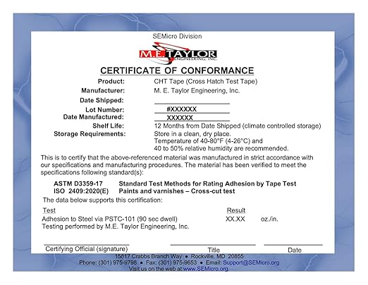 Cross Hatch Adhesion Test Kit – ASTM D3359, 3 Blades, Tape & Certificate